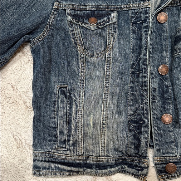 American Eagle Outfitters denim jean jacket medium blue wash size L - Picture 3 of 9